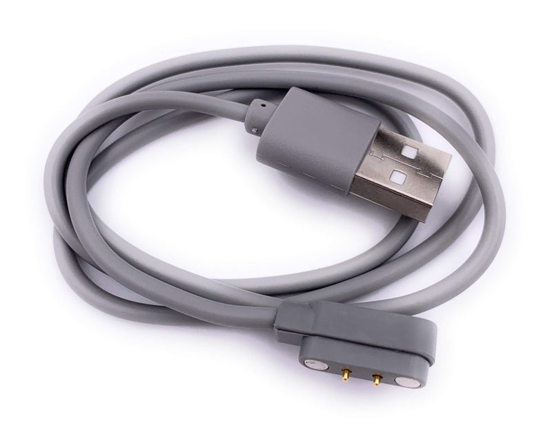 Xcivi Replacement Magnetic Induction USB Charging Cable for Portable Blender Mini Personal Smoothie Blender USB Fruit Juicer Mixer and Fruit and Vegetable Wash Machine, 2FT (Grey) - Image 1